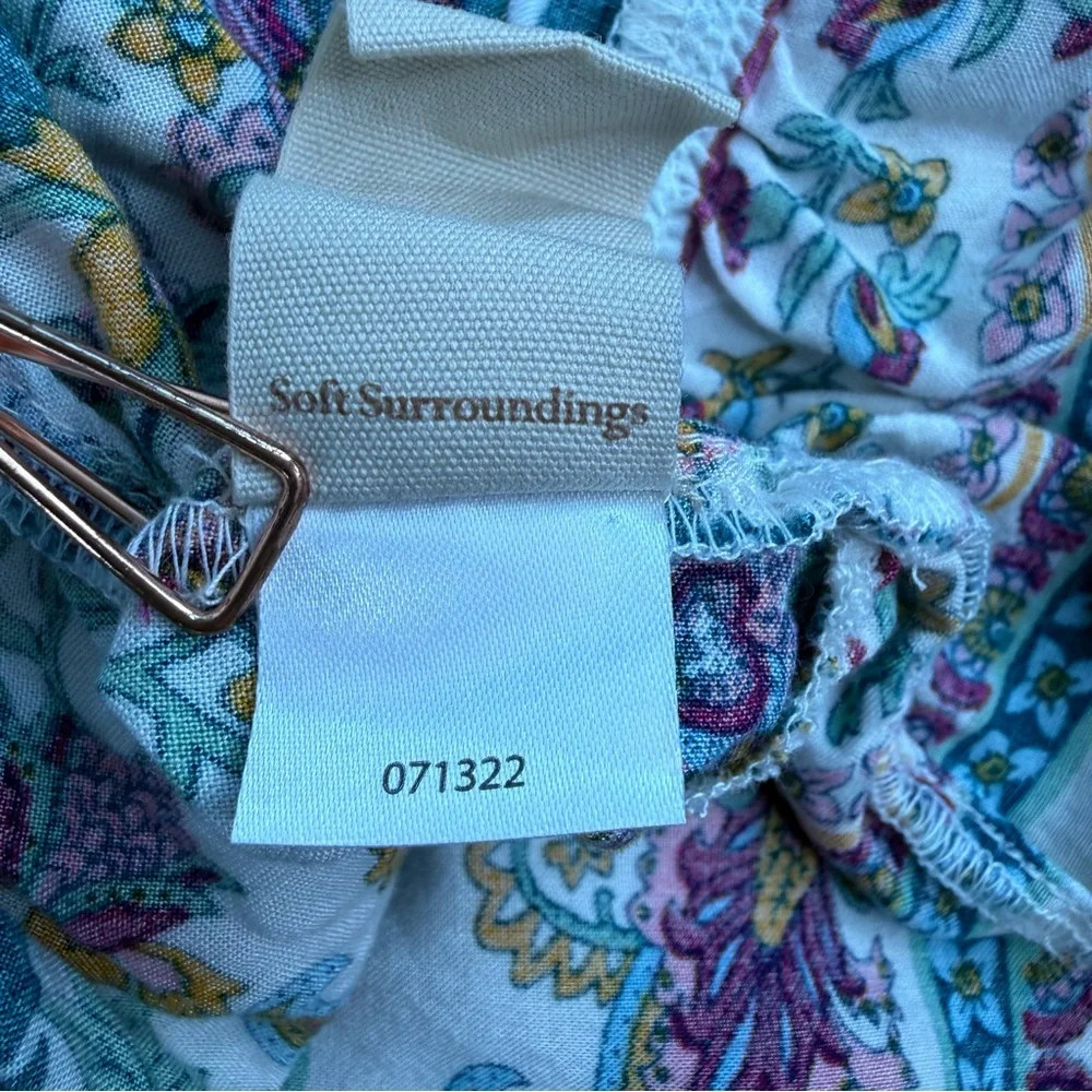 Soft Surroundings Kara Tiered Floral Bohemian Maxi Dress Size Large - Picture 14 of 16